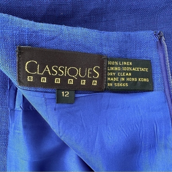 Classiques pencil skirt in ๐ฏ linen, flat front, fully lined, midi length - Picture 7 of 8